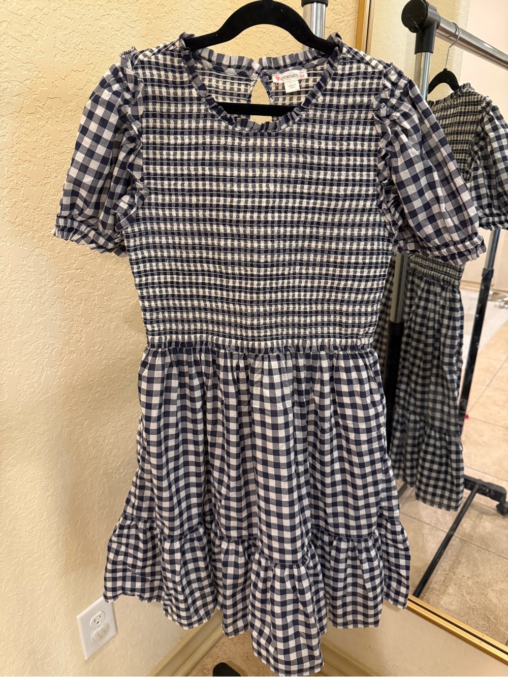 Crewcuts gingham girl dress size 14